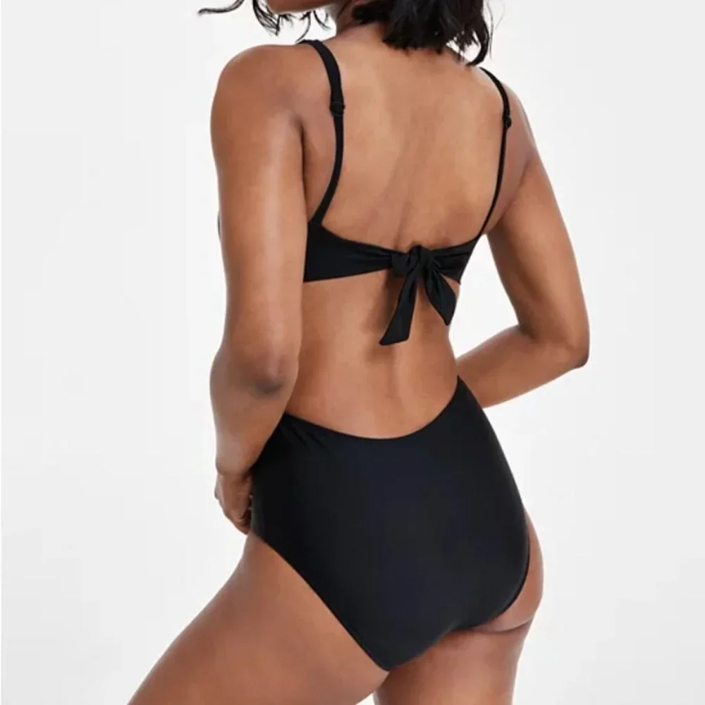 Bar III Women's Tell Me About It Stud One-Piece Swimsuit - Picture 10 of 10